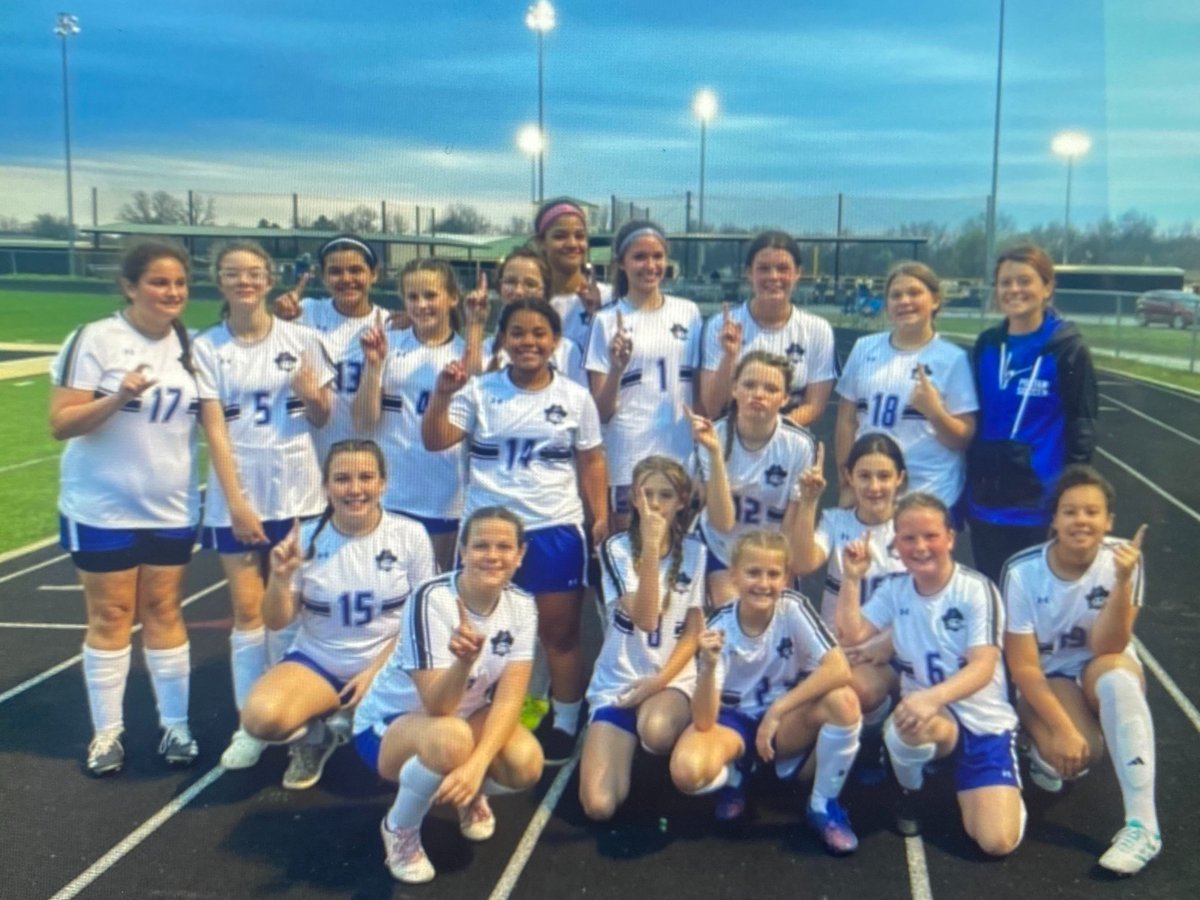 WattFoundation's tweet photo. We 💙 funding new uniforms and equipment!

Porter Middle School Girls Soccer in Porter, Oklahoma, looks proud, prepared, and excited to play in their new uniforms.
#DreamBigWorkHard https://t.co/oR3NEqOmWE