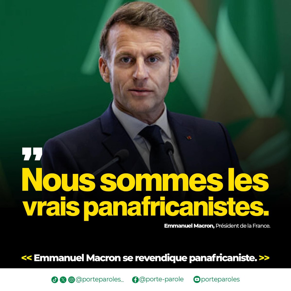real_alaindo's tweet photo. France-Afrique : Macron parle équilibre.
À la veille sommet Nairobi, Emmanuel Macron revendique " un vrai panafricanisme". Coopération innovation/jeunesse/investissement pour des opportunités économiques partagées.
 #SommetAfricaForward #FranceAfrique https://t.co/9PUAUOd8Yv
