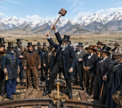 Victorian Railroad Ceremony Scene