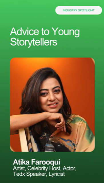 CreativeFirstIN's tweet photo. In this snippet from a special Industry Spotlight, Artist, and Celebrity Host, @atikafarooqui  spoke with Lohita Sujith, Sr. Director, Copyright &amp; Digital Economy at the @motionpictures, and shared her advice for young storytellers.  

https://t.co/NePYeRckB4 https://t.co/lGYkgKLMZn