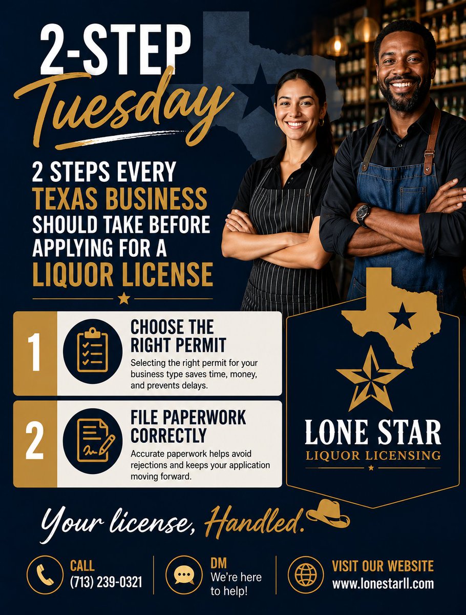 LoneStarLL's tweet photo. your license, Handled. 🤠
📞Call (713) 239-0321
📩DM,
🌐visit our website
👉🏽https://t.co/SEa6cxqG2T
#PermitExperts #OpenForBusiness #TexasStrong #PermittingPros #LoneStarLicensing #PermitExperts #TexasHospitality #TexasPermits #HospitalityIndustry #TrustedPartner #TexasLiquorLicense #TexasPride #TABC #YourLicenseHandled #TexasBusiness #TABCLicensing #TexasEntrepreneurs #SupportSmallBusiness #TexasCommunity
#LiquorLicense #RestaurantStartup
