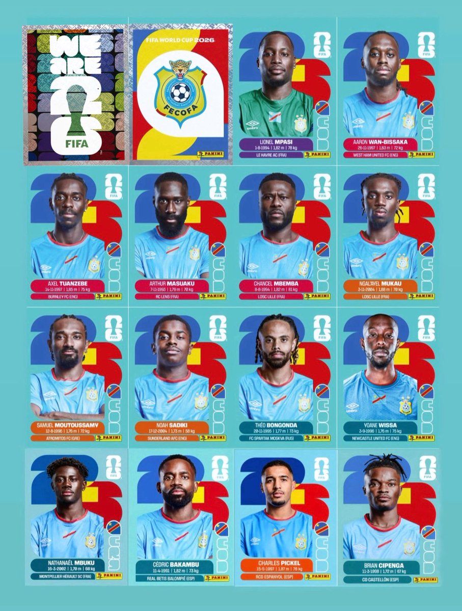 _Zfootball's tweet photo. 🤯 Magazine Collector officielle FIFA 2026™  @PaniniAmerica 🌏 !!!

➡️ L’équipe Nationale de la 𝗥𝗗𝗖𝗢𝗡𝗚𝗢 🇨🇩🐆 ! https://t.co/n6lJ7sTAGQ