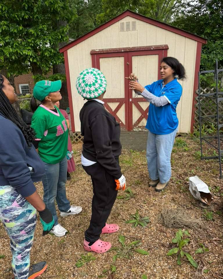 MyCafOrg's tweet photo. 🌱 CAF’s Community Garden Day brought together 15+ volunteers to plant trees, edible crops &amp; pollinator-friendly plants. More than gardening it was about food security, wellness &amp; community connection. 🪴🙏��
#CAF #CommunityGarden #FoodSecurity https://t.co/uVf3CYGTEe