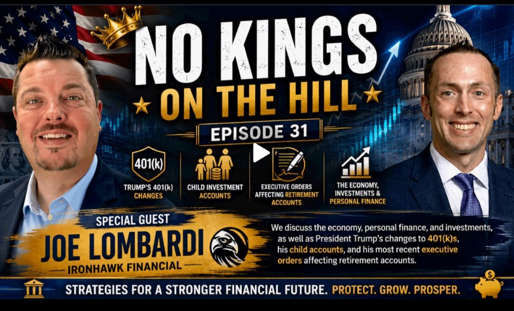ConnectPatriots's tweet photo. 📌 Wealth Management Specialist Joseph Lombardi @IronHawkFin joins No Kings On The Hill @drhilllaw42 @ThePatriotsPray

See 👀 link below 📺

DM us if interested in having Joe Lombardi on your show! https://t.co/hkponhEifc