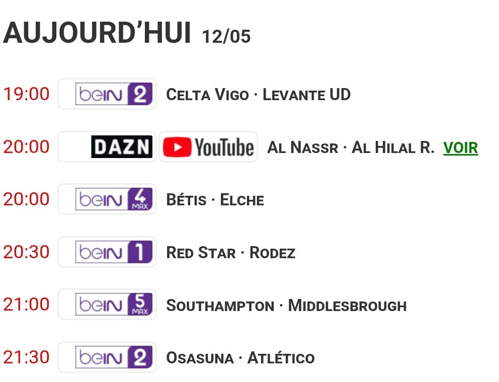 Ch__Palo's tweet photo. Le Programme #FootTv de ce Mardi (12/05/26) 😉 #TeamOM #Football #ProgrammeTV https://t.co/Oe3uVA9qWq