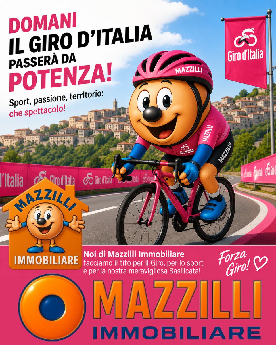 MazzilliImmobil's tweet photo. #giroditalia #potenza #giro https://t.co/0Wxdz9iNGN
