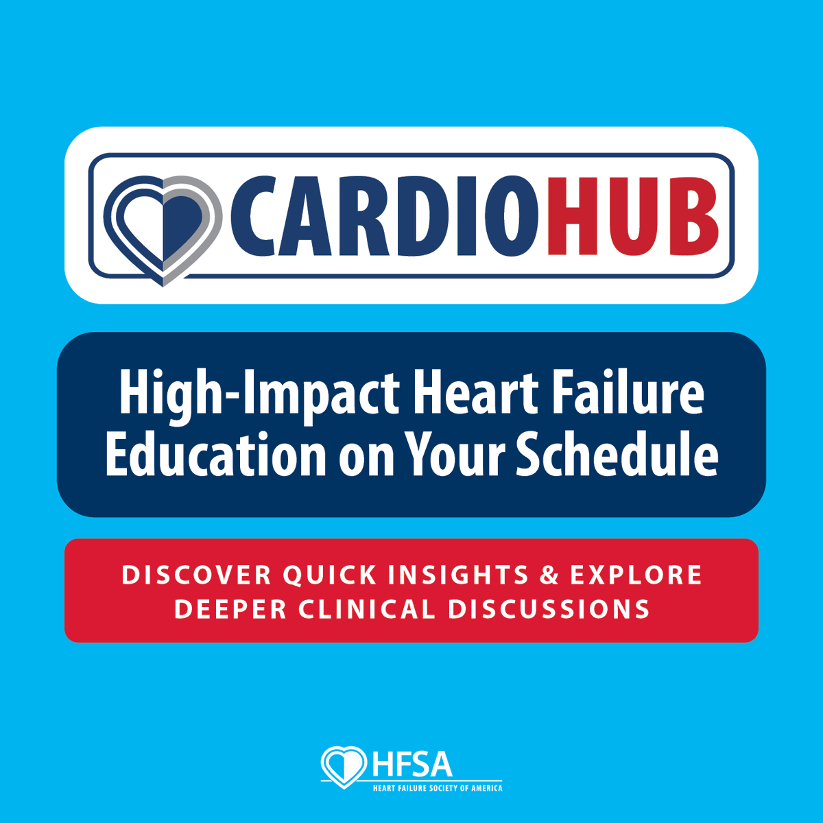 HFSA's tweet photo. What are you missing in your HF education?

CardioHub helps uncover the gaps—with OnDemand learning across topics like congestion, amyloidosis, HCM, and HF–kidney disease.

Get quick insights and deeper clinical discussions built for real-world care.

🔗 Take a look: https://t.co/Hvkb5VIbpa