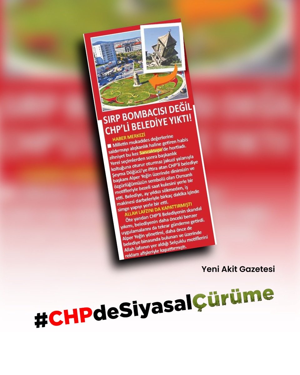 avcilarakparti's tweet photo. CHP’li belediyelerde her gün yolsuzluk haberi duyuluyorsa, #CHPdeSiyasalÇürüme’den söz etmenin zamanı gelmiştir. https://t.co/1bvqWpXK94