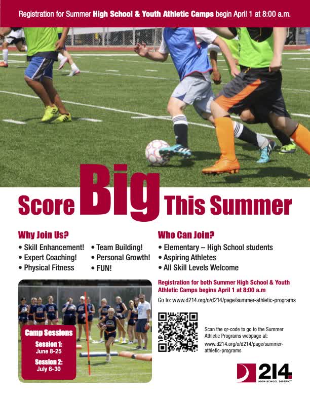 District214's tweet photo. 🏀⚽🏐 Registration for D214 Summer Athletic Camps is still open! Give your student a fun and active summer with camps for elementary through high school students.
Sign up today 👉 https://t.co/NCDE16or7w
Learn more: https://t.co/vcC0eLs94d https://t.co/Y4oNnMOLuk