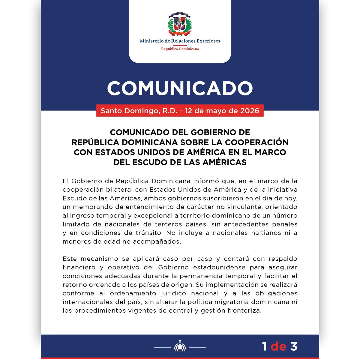 Cancillería de República Dominicana tweet media