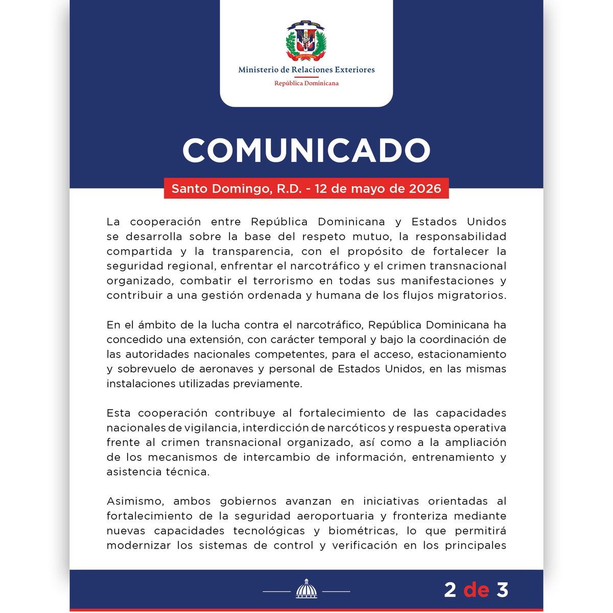 Cancillería de República Dominicana tweet media
