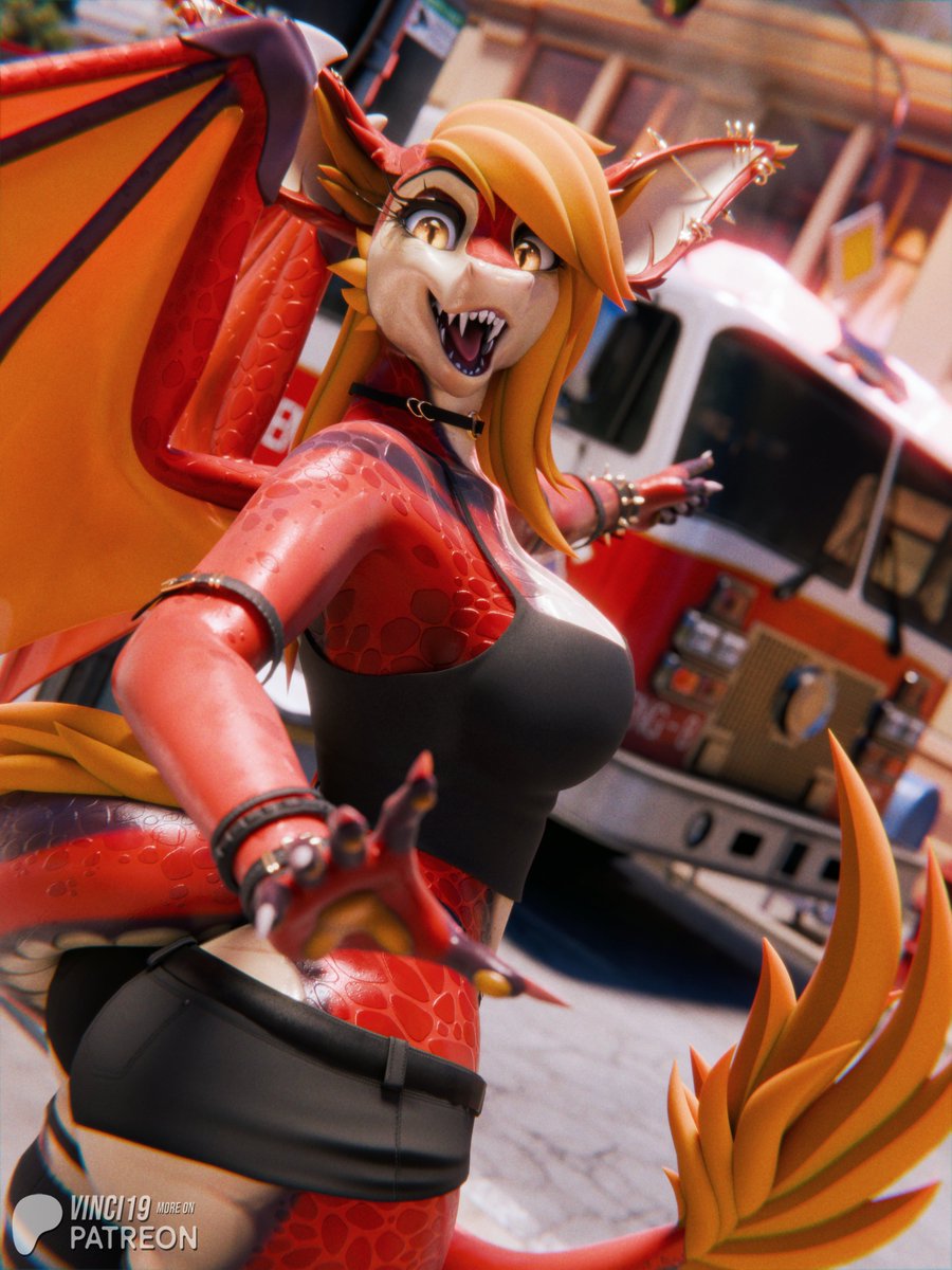 Vinci194's tweet photo. The Dragon saw their favorite truck today! https://t.co/Lu42Z9kWY7