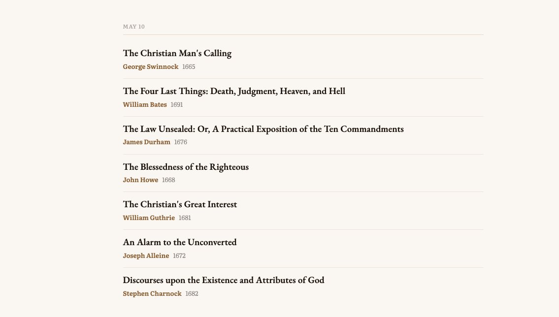 commonplacestdy's tweet photo. Adding new works to the library nearly every day. 

Every work is searchable with AI, citable, and Scripture indexed. https://t.co/z62fAnmIl1