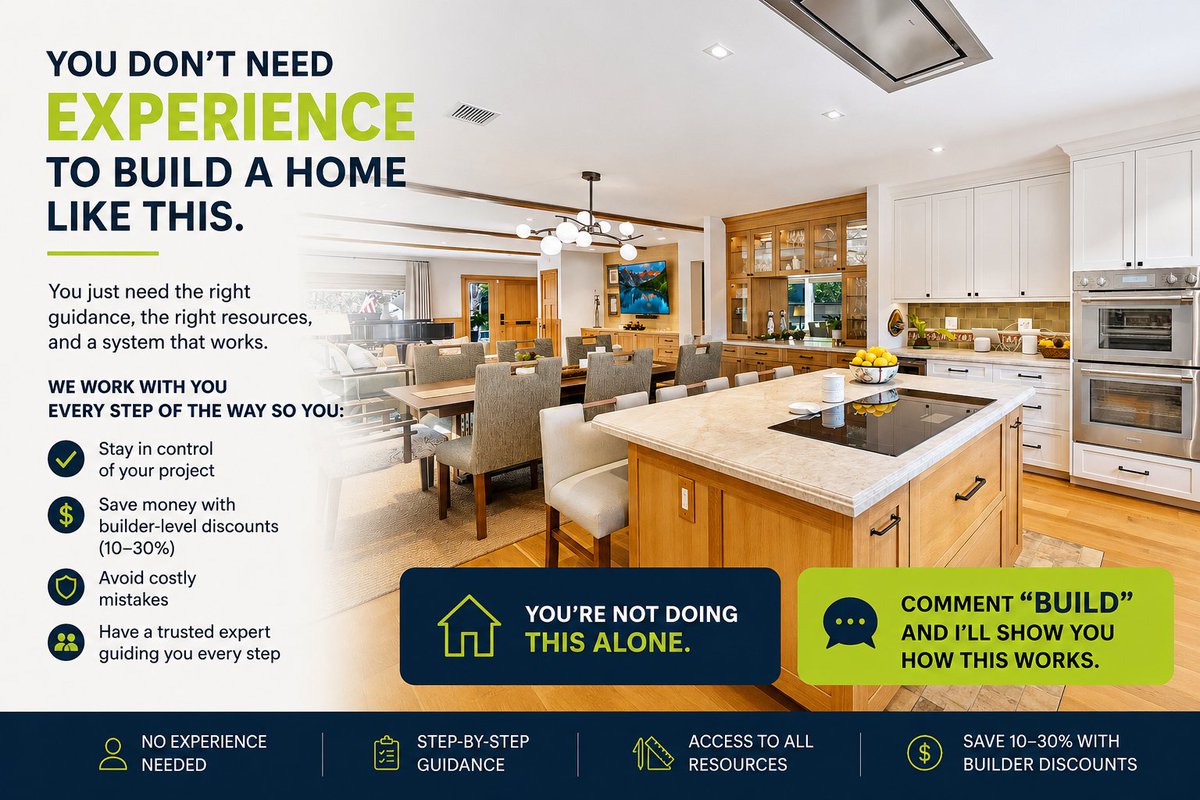 UBuildIt_NSD's tweet photo. You don’t need experience to build a home like this.

You need guidance, a system, and the right decisions.

Comment “BUILD” https://t.co/qyBEz1fvav