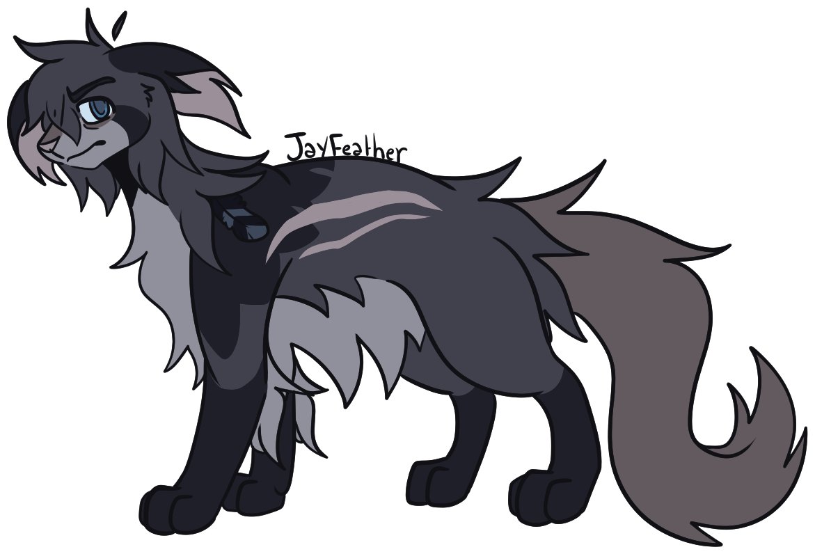 GalacticRing_'s tweet photo. Jayfeather! not a ton of old versions of him unfortunately.

I often see him as a darker grey, with hints of brown. He got his mom's droopy ears!

2026 -> 2024 https://t.co/kYAX0QF02L