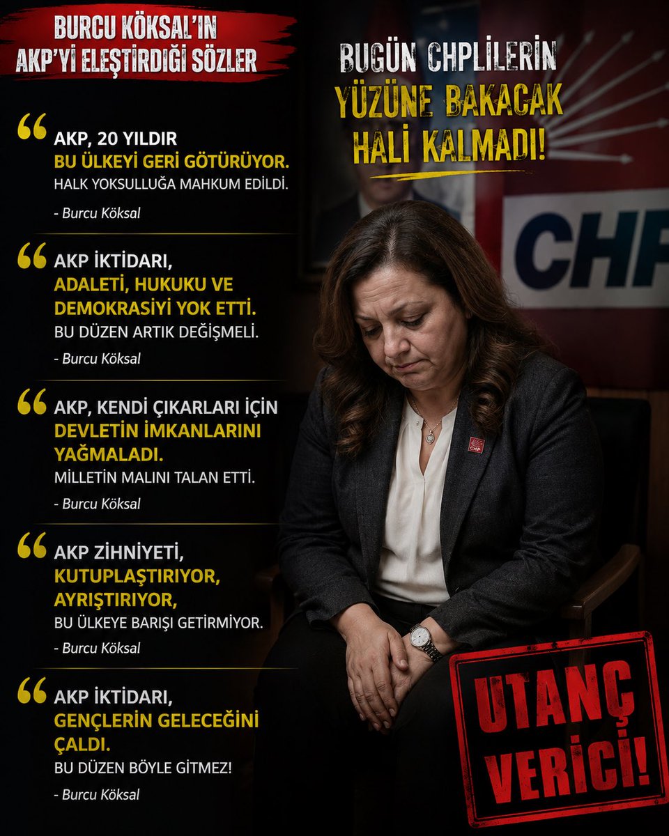 caglarbagis's tweet photo. Siyasette hafızası olmayanlar olabilir; ama milletin hafızası vardır. Dün meydan meydan gezip AKP’yi ‘adaleti bitirmekle, hukuku yok etmekle, ülkeyi yoksulluğa sürüklemekle, gençlerin geleceğini çalmakla’ suçlayanların bugün aynı siyasi çizgiye yönelmesi; yalnızca bir parti değişikliği değil, aynı zamanda büyük bir siyasi çelişkinin ilanıdır.

Eğer dün söyledikleriniz doğruysa, bugün nasıl aynı safta durabiliyorsunuz? Eğer bugün doğru yerde olduğunuzu söylüyorsanız, o zaman dün millete anlattıklarınız neydi? Bir siyasi figür için en ağır yük, rakiplerinin eleştirisi değil; kendi sözlerinin gölgesinde kalmaktır.

Seçmen unutmaz. Çünkü insanlar yalnızca bir isme değil, bir mücadeleye, bir duruşa, bir inanca oy verir. Dün ‘bu düzen değişmeli’ deyip bugün o düzenin parçası haline gelmek; kamuoyunda haklı olarak şu soruyu doğurur: Değişen fikirler mi, yoksa siyasi hesaplar mı?

Siyaset; koltuk, konfor ve fırsat hesabı değil; bedel ödeme ve omurga meselesidir. Hele ki yıllarca sert şekilde eleştirdiğiniz bir anlayışa yöneliyorsanız, bu yalnızca bir geçiş değil; kendi siyasi geçmişinizle yüzleşme mecburiyetidir.

Bugün belki bazı kapılar açılmış olabilir. Ama dün söylenen sözler, verilen mücadele görüntüsü ve milyonların hafızasında kalan eleştiriler öyle kolay silinmez. Çünkü siyasette bazen en sert muhalefeti rakipleriniz değil, dün kurduğunuz cümleler yapar.

@herkesicinCHP @eczozgurozel @burcukoksal03