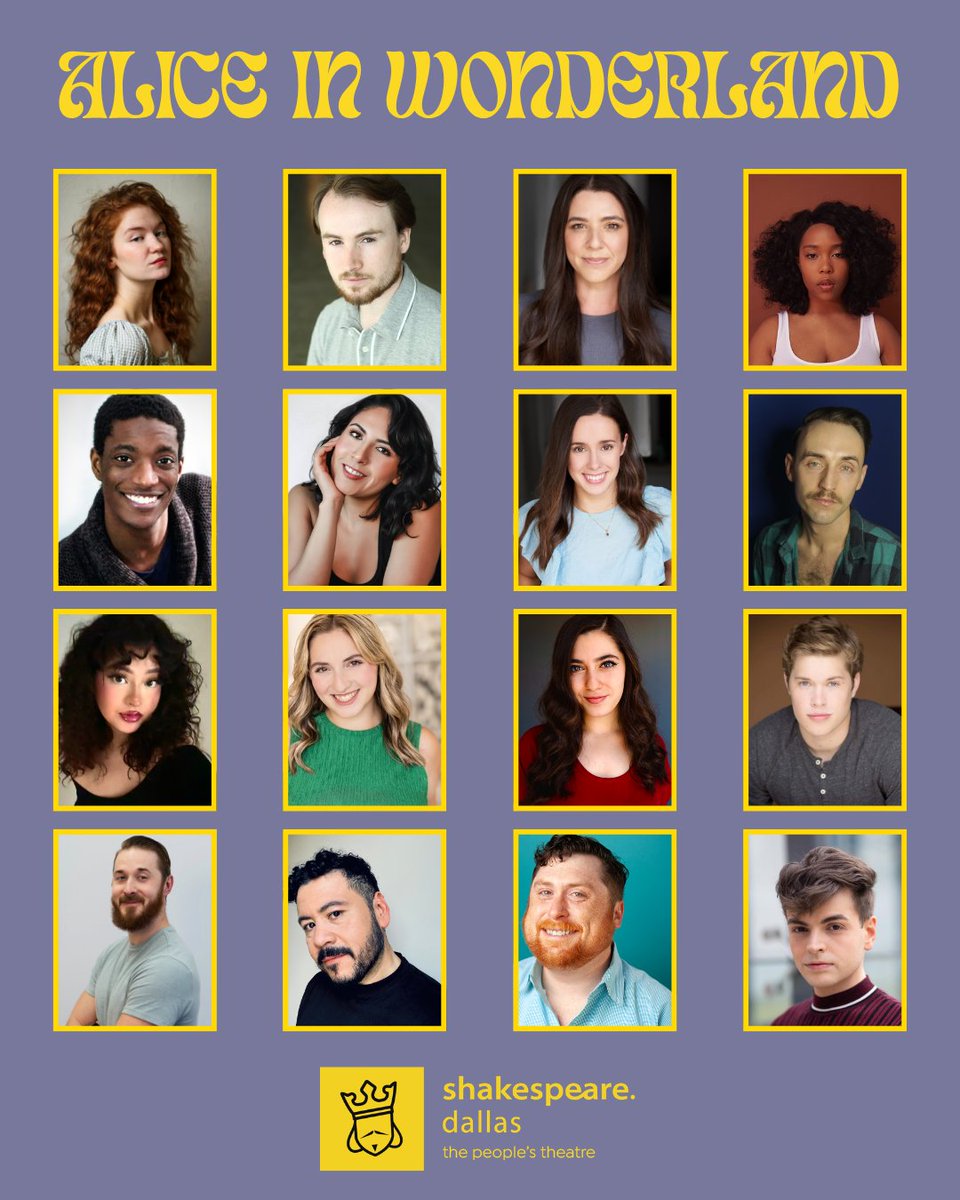 shakespearedal's tweet photo. 🐇✨ We’re all mad here… the cast of Alice in Wonderland is officially headed to Wonderland!

Join Shakespeare Dallas this summer at Samuell-Grand Amphitheatre for a whimsical adventure under the stars 🌙♠️🎩 Don’t be late 💫

🎟️ https://t.co/1R6YBp5OGl https://t.co/M4nUlC2Tm6