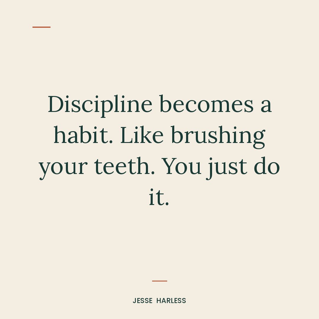 JesseHarless22's tweet photo. Discipline is not easy. 

Especially when you're trying to dedicate yourself to a practice or a daily ritual that you know is good for you.

If you promise yourself that you would do something every day for the next week, two weeks, month, or year, do it for yourself. https://t.co/e3ClGcoBtA