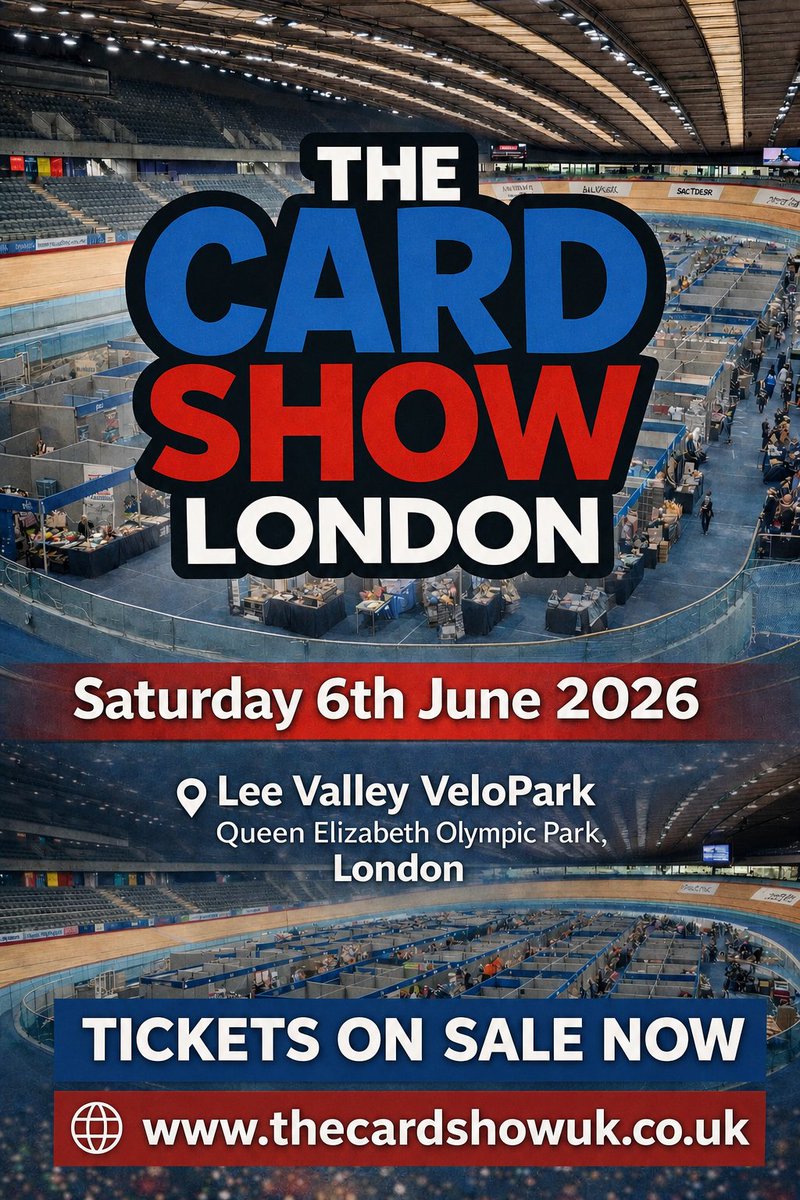 LeeValleyVP's tweet photo. The Card Show London is coming to Lee Valley VeloPark 🙌

Join collectors, traders and hobby fans for a huge day of sports cards, TCGs, memorabilia and collectibles.

Tickets are on sale now 👉 https://t.co/GzkS6kNKl2 https://t.co/S7X9eXlXyk