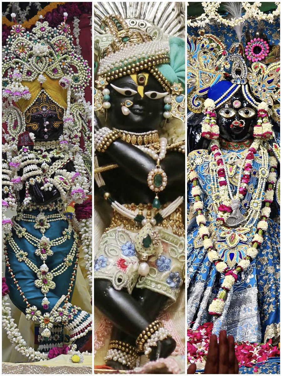 GitaInspire's tweet photo. बृज के तीनों ठाकुर के मनमोहक दर्शन 🙇🏻‍♀️ https://t.co/WJUiW9g5HX