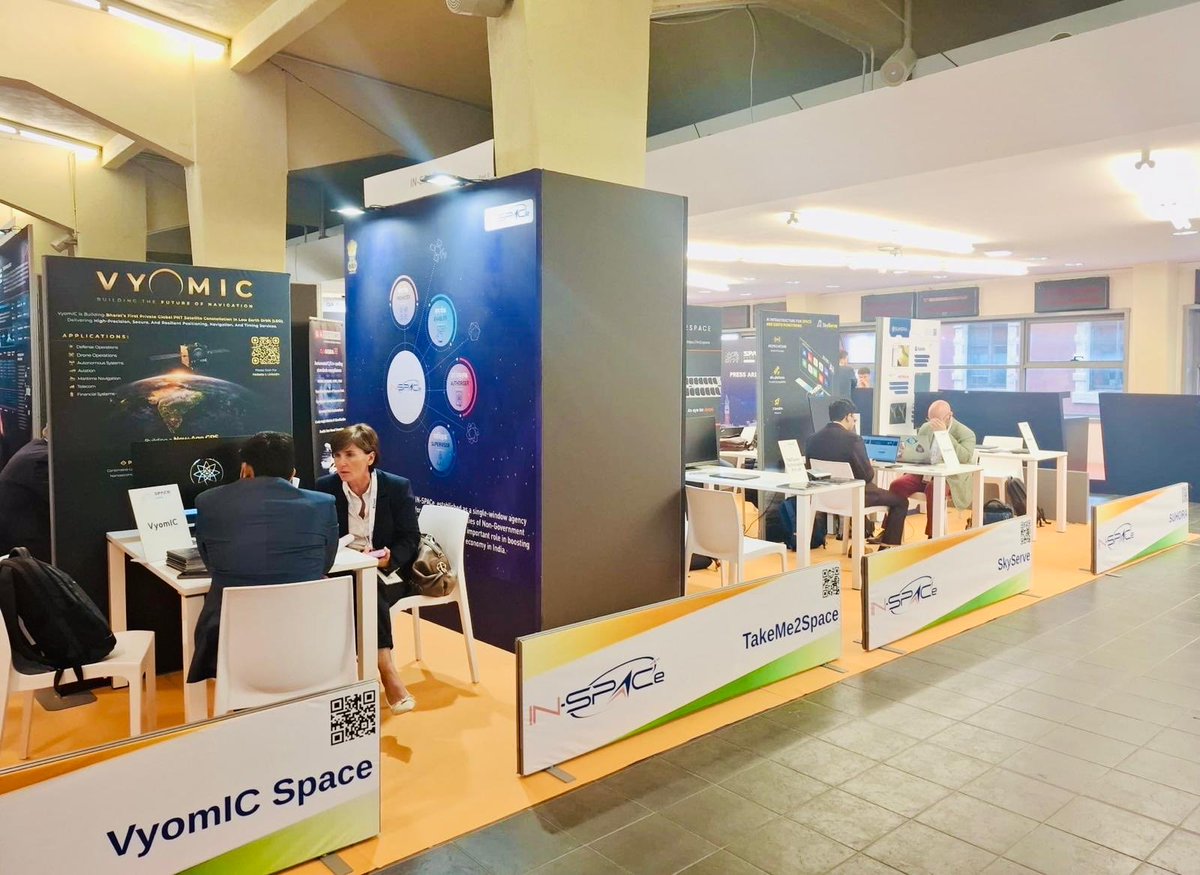 IndiainItaly's tweet photo. Forging new frontiers in India-Italy space partnership ! @INSPACeIND  and Indian space companies participated at the Veneto Space Meetings.
DDG @LambertoMoruzzi & Ms Gurleen Kaur. First Secretary highlighted industrial complementarities and opportunities between our space ecosystems.
@ASI_spazio