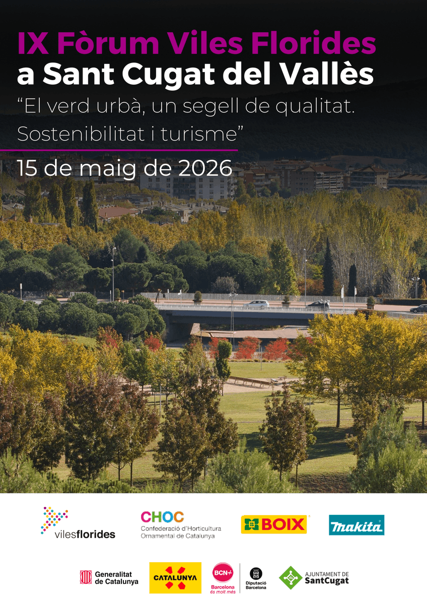 apevcat's tweet photo. IX Fòrum Viles Florides, 15 de maig de 2026 a Sant Cugat del Vallès @VilesFlorides 

#IXforumvilesflorides #espaisverds #jardineria

https://t.co/MfMzzHBRCU https://t.co/0AYSlM9HgR