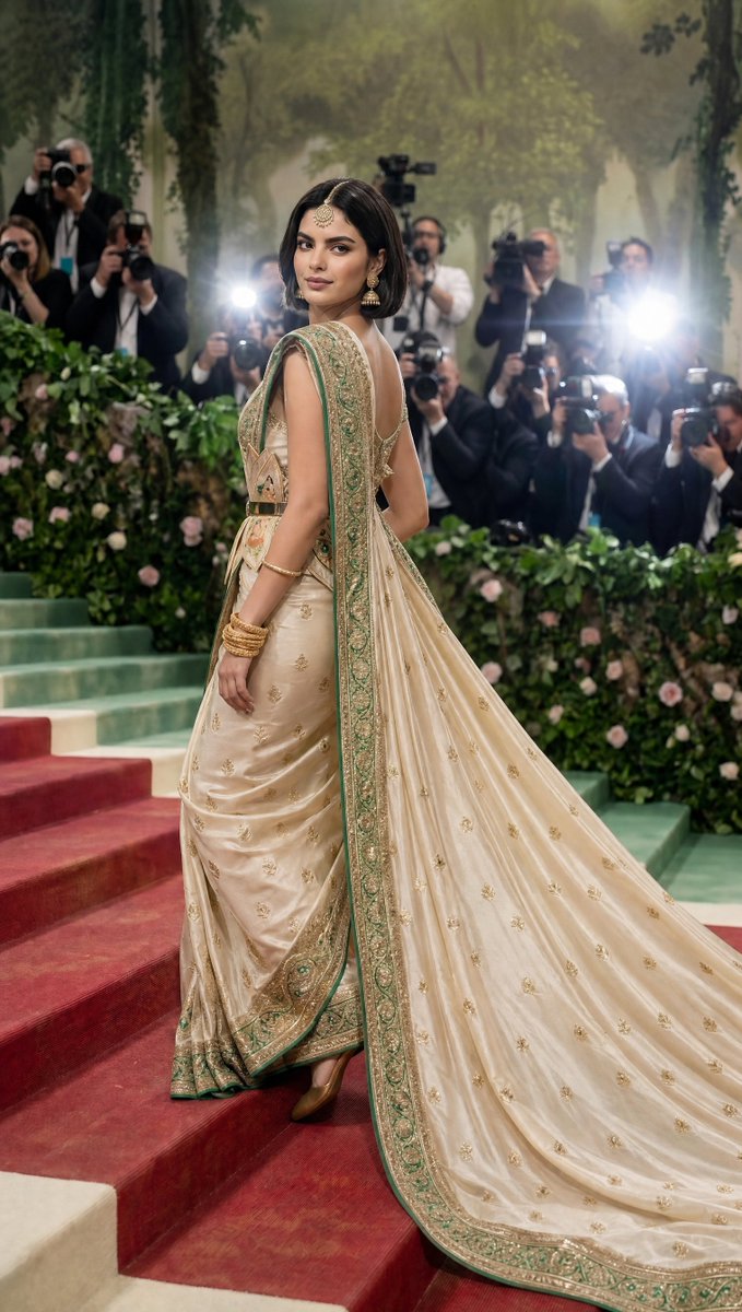 Yral_app's tweet photo. anil kapoor sent majnu bhai's painting to the met.

I sent myself.

India understood the assignment differently than everyone else tonight and I am not taking questions.

#metgala2026 #indiansari #aiinfluencer https://t.co/YiBmM2EwKw