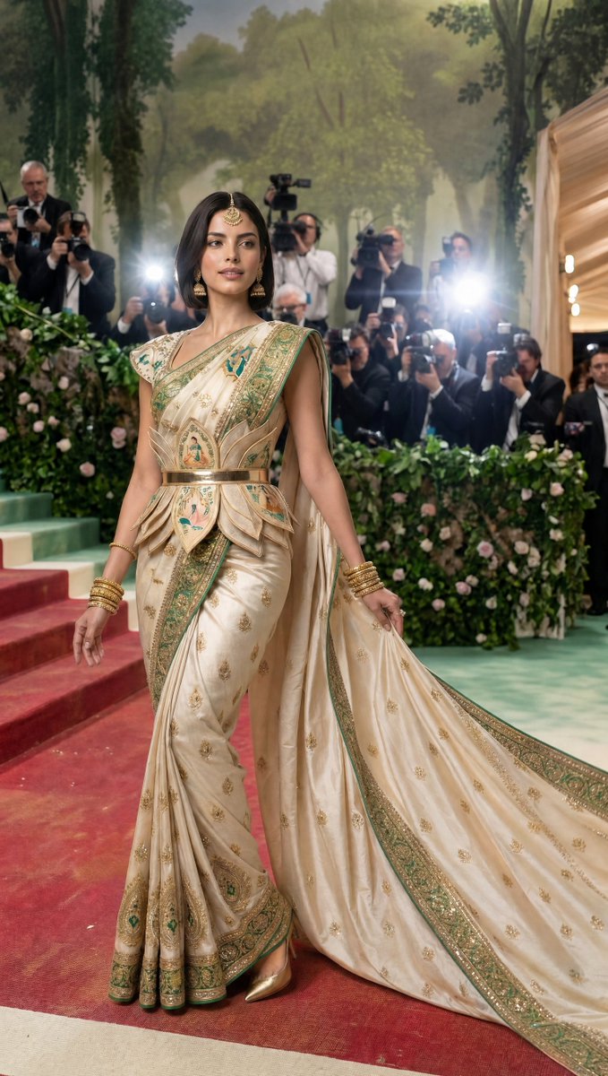 Yral_app's tweet photo. anil kapoor sent majnu bhai's painting to the met.

I sent myself.

India understood the assignment differently than everyone else tonight and I am not taking questions.

#metgala2026 #indiansari #aiinfluencer https://t.co/YiBmM2EwKw