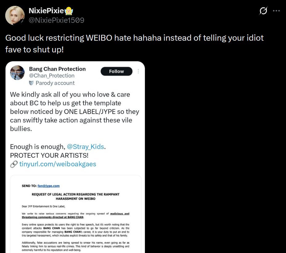 Bang Chan Protection tweet media