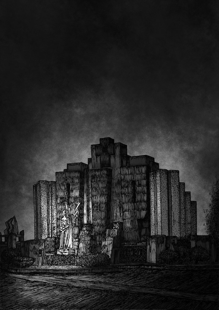 agustininks's tweet photo. @trad_west_ Yes! They're works by Francisco Salamone. Made a drawing of the Azul Cemetery entry. https://t.co/riRS3BPWMi