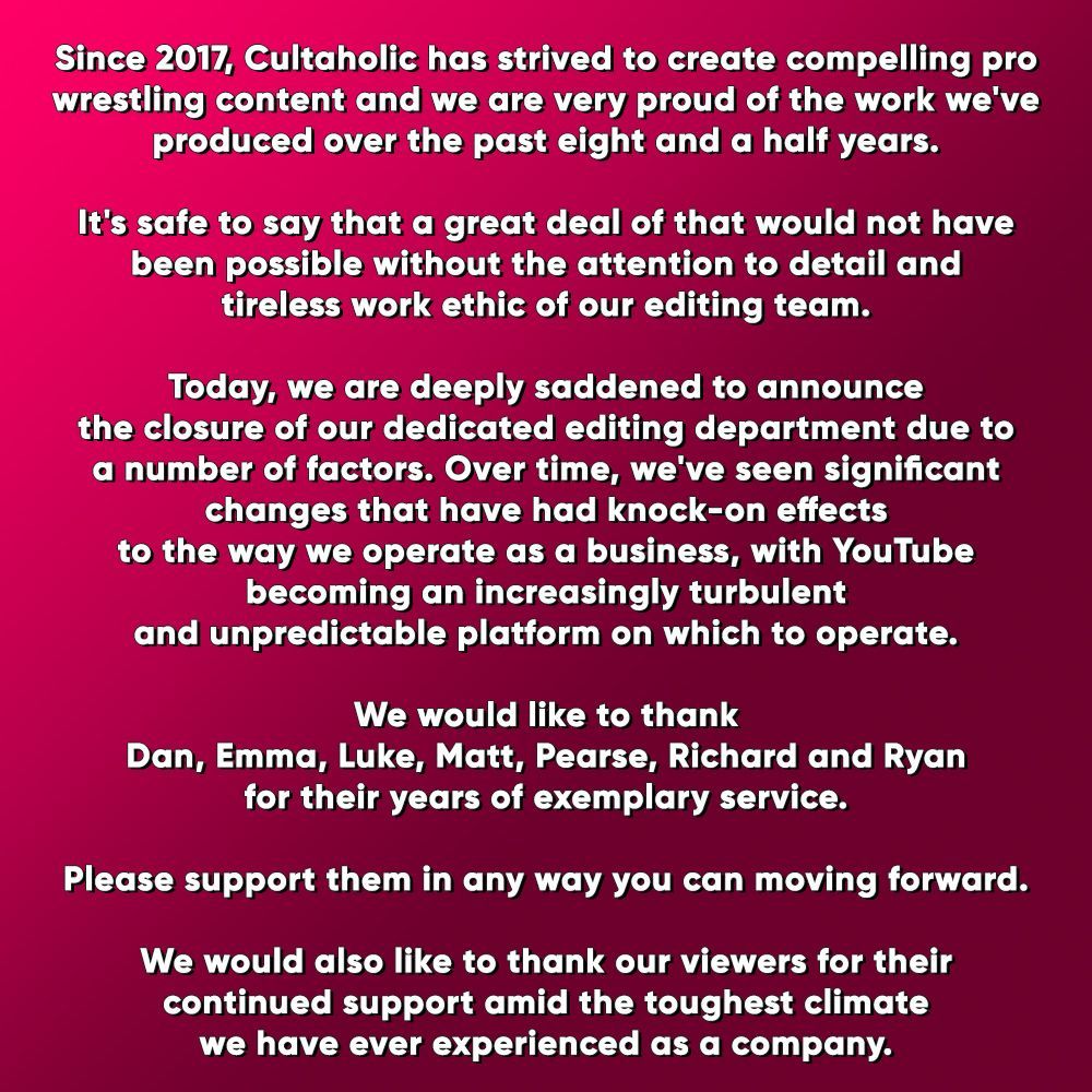 Cultaholic Wrestling tweet media