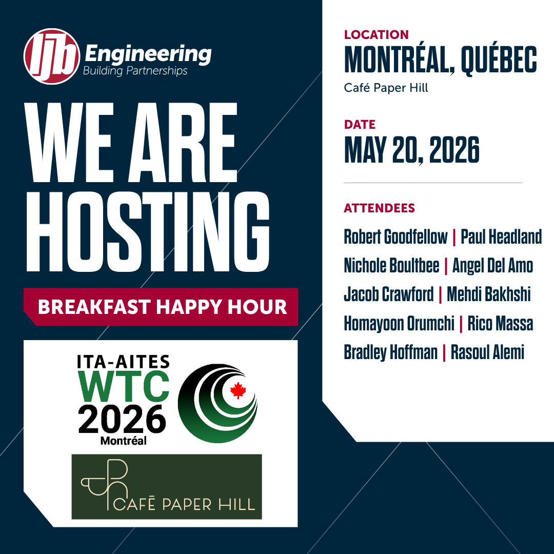 LJBinc's tweet photo. We're heading to the ITA World Tunnel Congress 2026 (WTC2026).

We will be there all week and we're hosting a free breakfast happy hour on Wednesday, May 20 at Café Paper Hill (a short walk from the conference).

Learn more and RSVP here: https://t.co/xMnH5xYYnd

#WTC2026 https://t.co/Nq4sDcr8vV