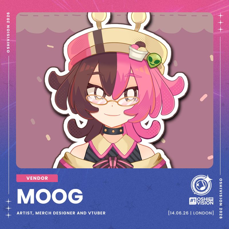 OshiVision's tweet photo. @OshiConnect_ ✨ VENDOR ALERT ✨

The Ice Cream Alien VTuber Artist MOOG 🍨👽(@moogdraws) will be tabling at Oshi Vision! ✨

She will be beaming down to bring you all Cute VTuber merch in all sorts of flavours! 

So treat yourself and grab something at her booth!

#OshiVision2026 https://t.co/q9SzqXshub