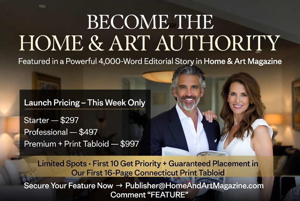RealConnecticut's tweet photo. 🚨 Connecticut Designers, Builders, Galleries, Professionals &amp; Home Pros: Want to become one of the most talked-about experts in your market this year? https://t.co/mnnrClZ28l
We’re opening a very limited number of Authority Features in Home &amp; Art Magazine.
#ConnecticutDesign https://t.co/XVgMzSEKEh