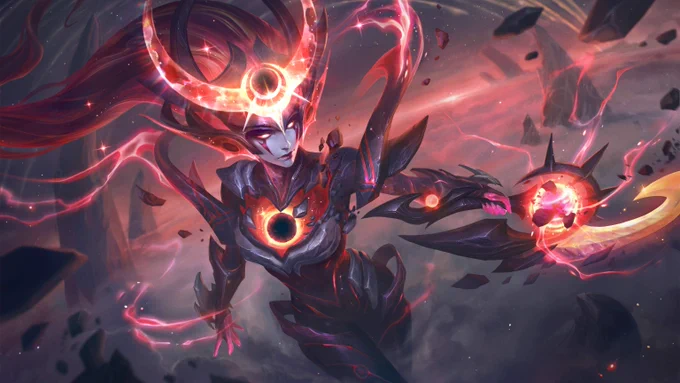 Silberner Mond und goldene Sonne gehen über uns allen auf Ewiger Aspekt Diana (Eklipse) sowie Ewige Aspekte Diana und Leona sind in Patch 26.11 verfügbar.
