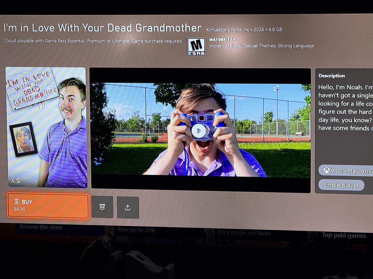 godstevelacy's tweet photo. man what fucking game are they selling on xbox https://t.co/4Ijsoe3j44