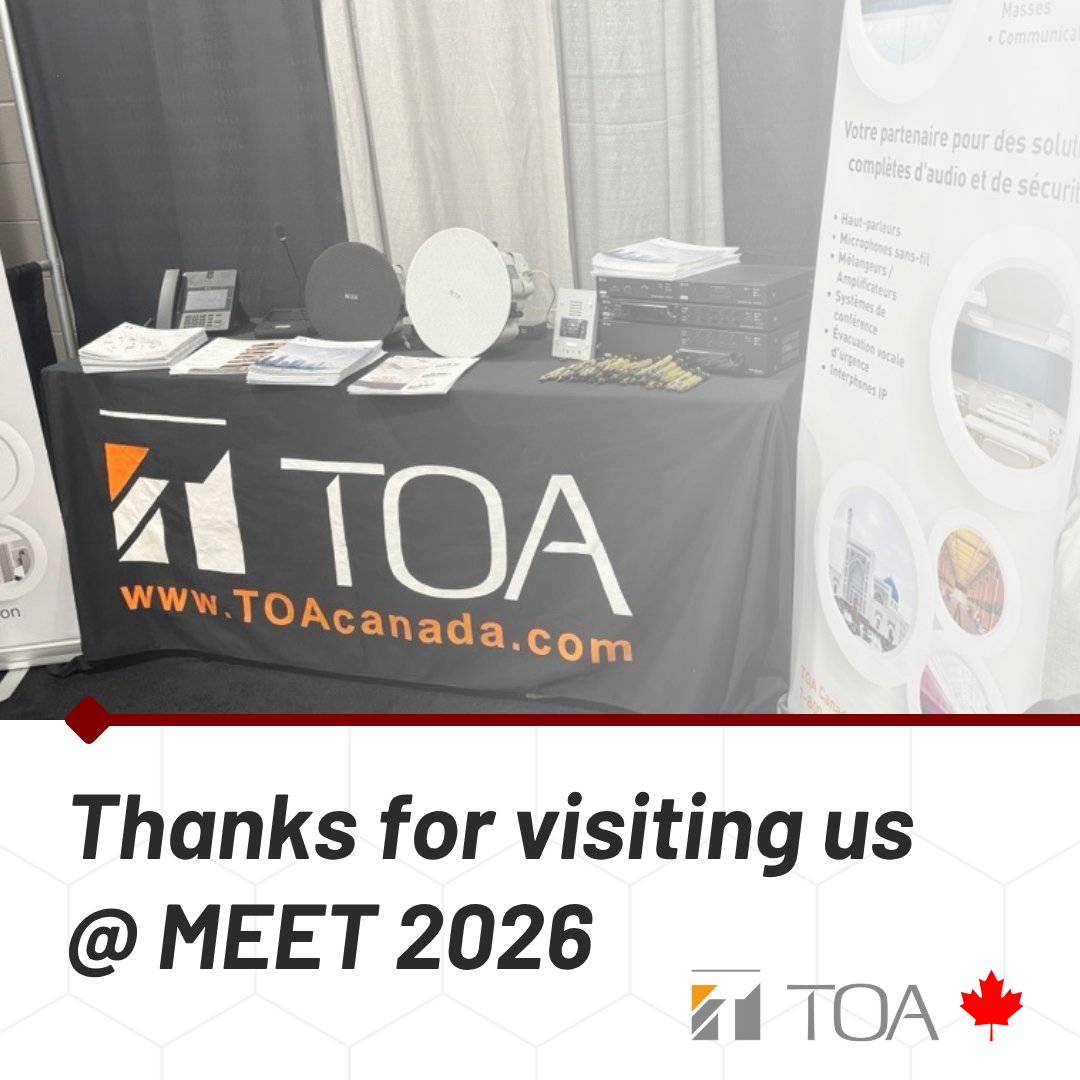 TOACanada's tweet photo. Thanks to everyone who stopped by our booth at MEET 2026!

The show may be over, but the conversation doesn’t have to be! If you’d like to pick up where we left off or explore how TOA solutions can support your next project, reach out to our team 👉 https://t.co/5pCWqA3Cbr https://t.co/qZ9mym2Lw4