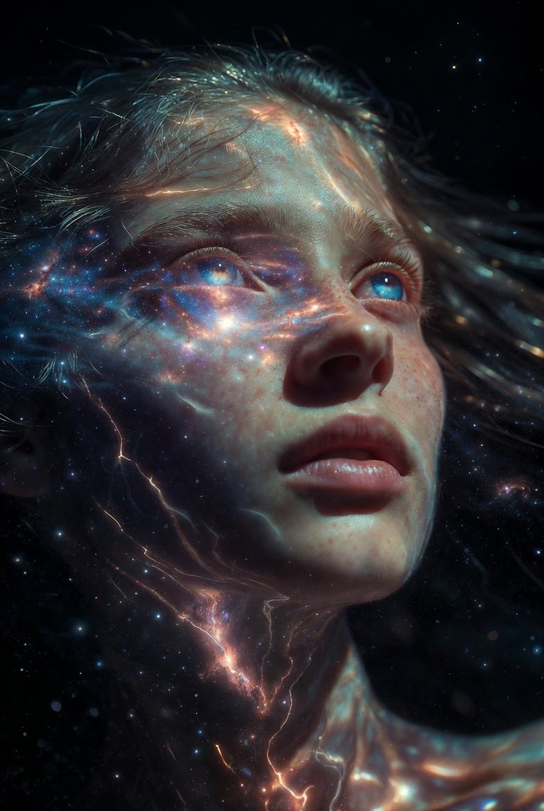 GalleryFusion's tweet photo. Hyperrealistisches Portrait einer Frau mit Galaxien in den Augen ✨
#Hyperrealistic #Cosmic #AIArt #Photoreal https://t.co/yjOiYwX4vr