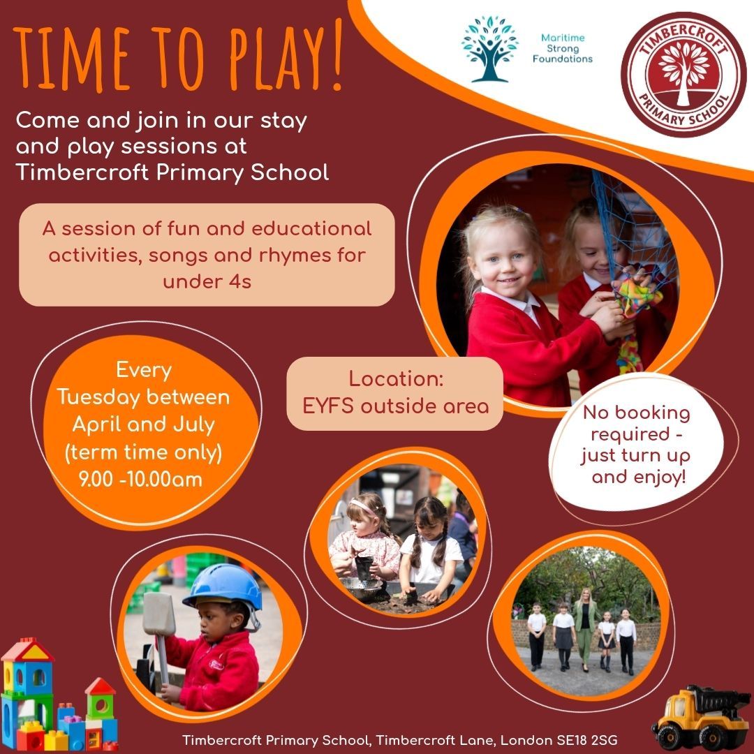 Timbercroftps's tweet photo. Come and join us for our under 4s Stay and Play at Timbercroft. https://t.co/YAKxRw6h3F
