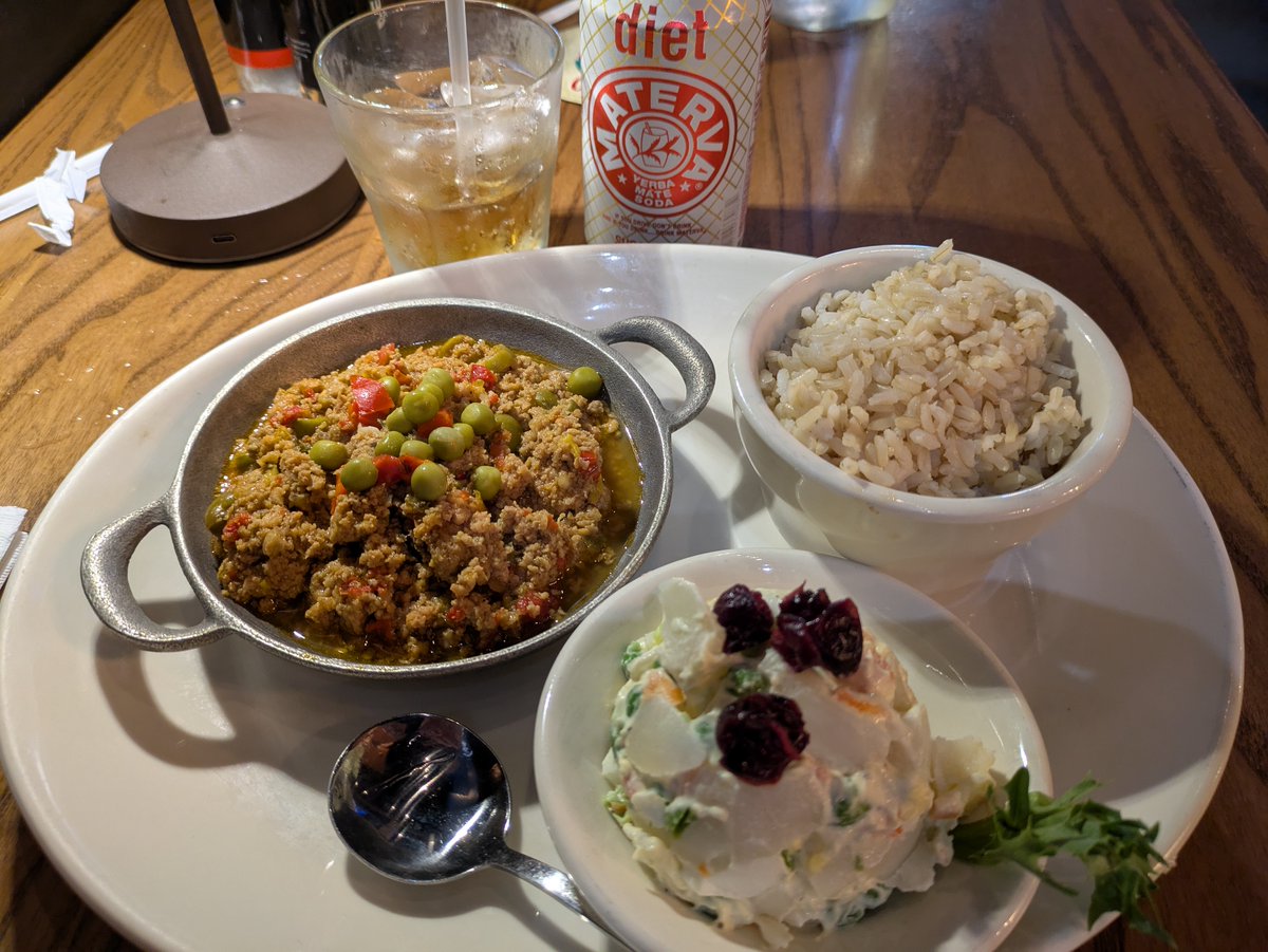 mklopez's tweet photo. Turkey picadillo for lunch today. Hope body accepts this offering. #Sergios https://t.co/PoNkhovAGF