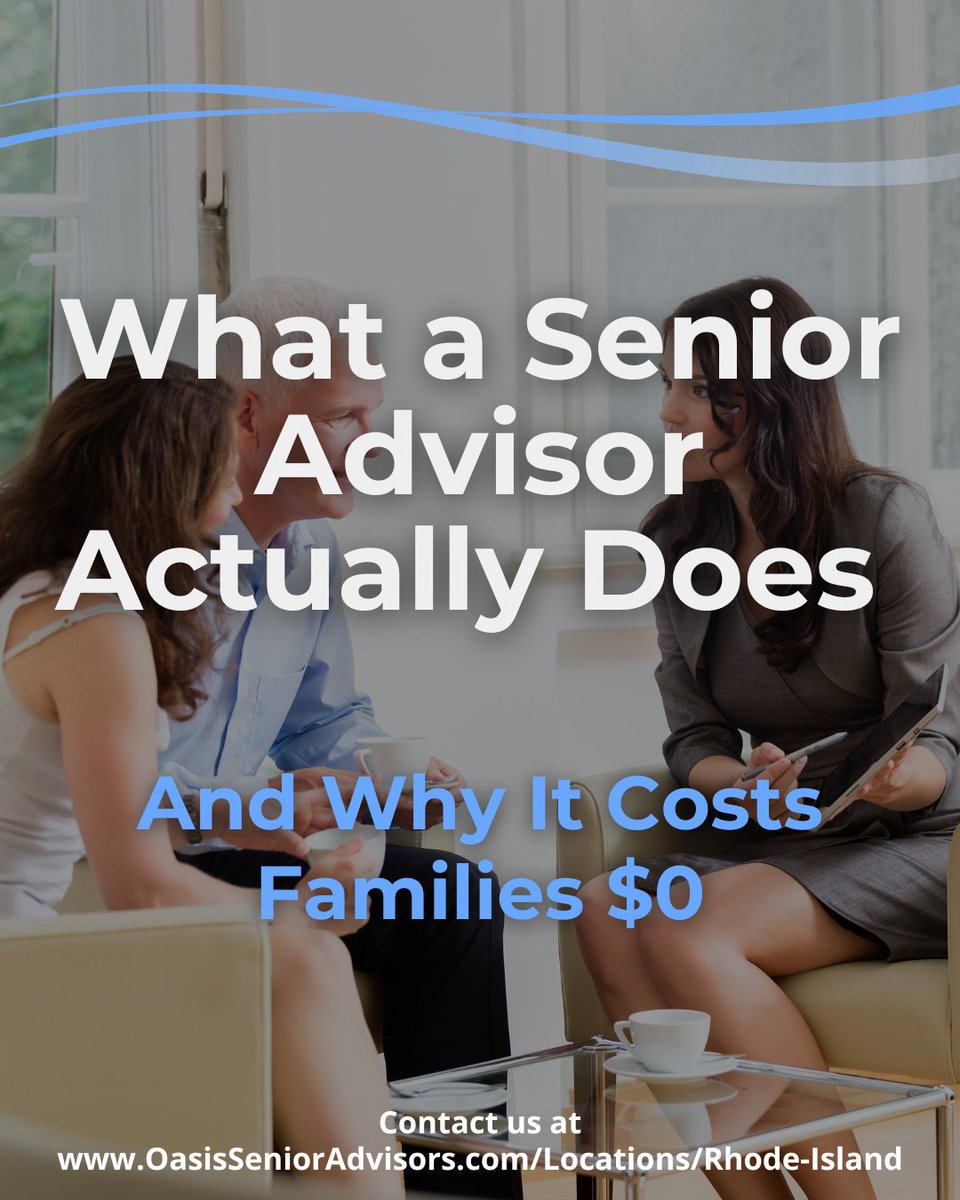 OasisRhode's tweet photo. Many families begin the senior living search feeling overwhelmed, rushed, and unsure of where to start. A Senior Advisor exists to remove that stress by acting as a guide, advocate, and educator throughout the entire process.

A Senior Advisor works directly with families... https://t.co/6TzTxP0mwS