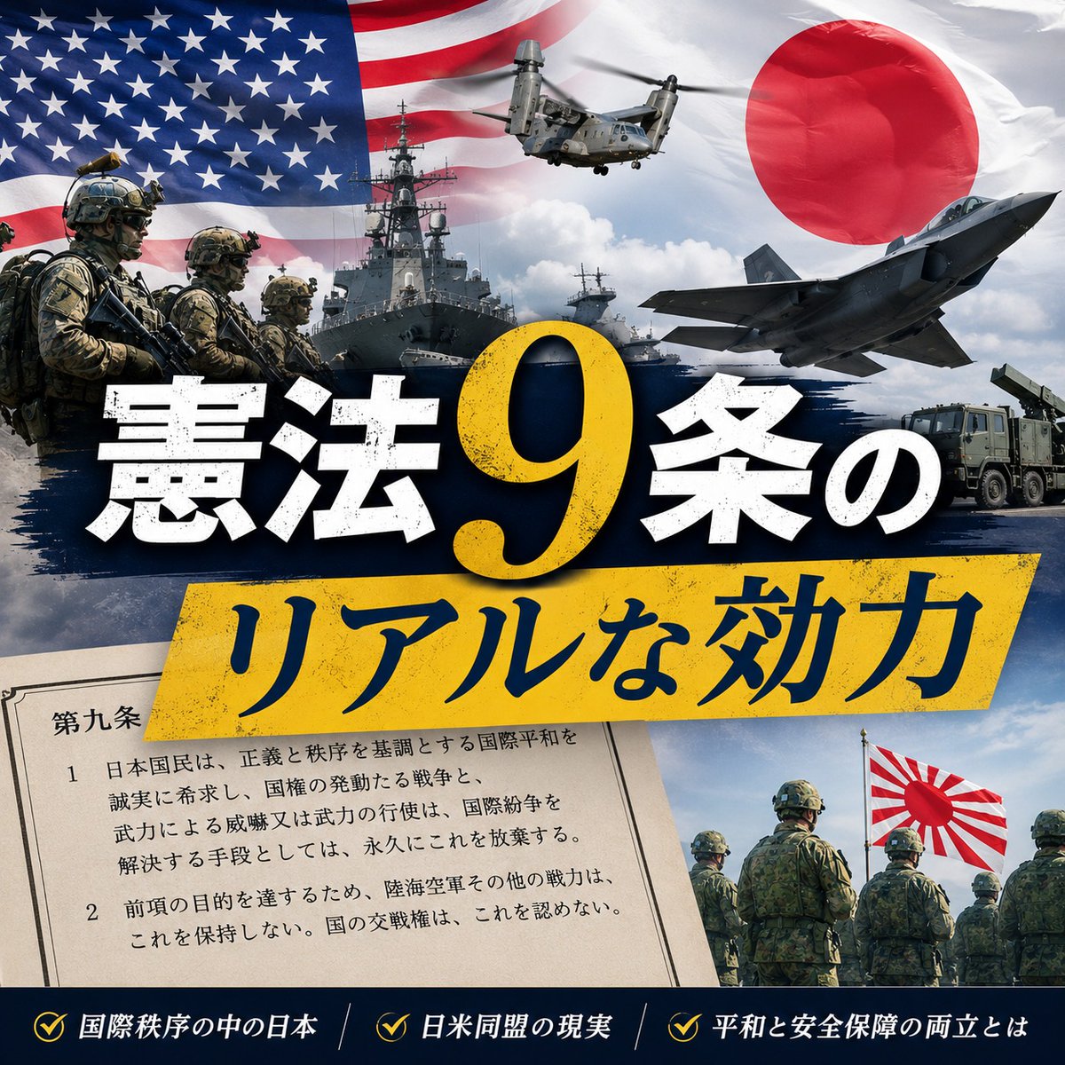 yujinfuse's tweet photo. 「憲法9条のおかげで自衛隊を派遣せずに済んだ」は本当に“戯れ言”なのか。 

知らないうちに進む“9条改正”の先に何があるのか。 

戦後の日本とアメリカの関係をたどりながら、憲法9条のリアルな効力に迫る記事です。 

全文無料で読めます。