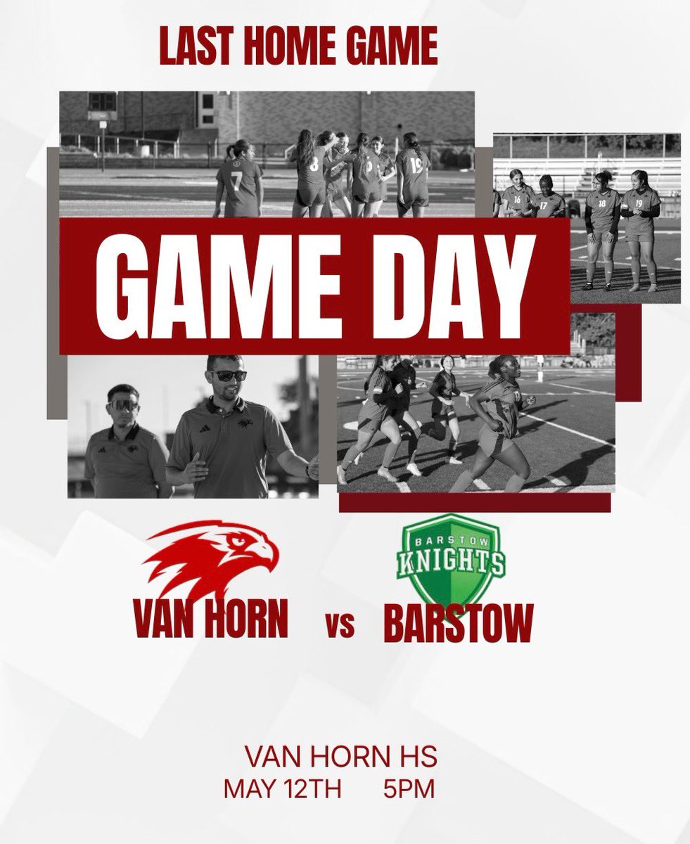 vh_soccer's tweet photo. Last home game of the season, come support! Varsity only at 5pm! ⚽️💪🏼 #Vamos #VanHornSoccer #LadyFalcons https://t.co/Tcsa5IuXPu
