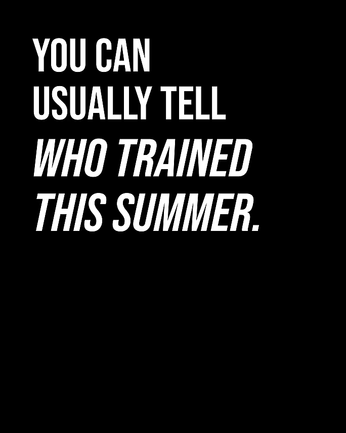 trueap's tweet photo. You can tell which athletes trained seriously in the summer.

They move better, play with more confidence, and recover faster in the fall. https://t.co/bBdS0i4AAO