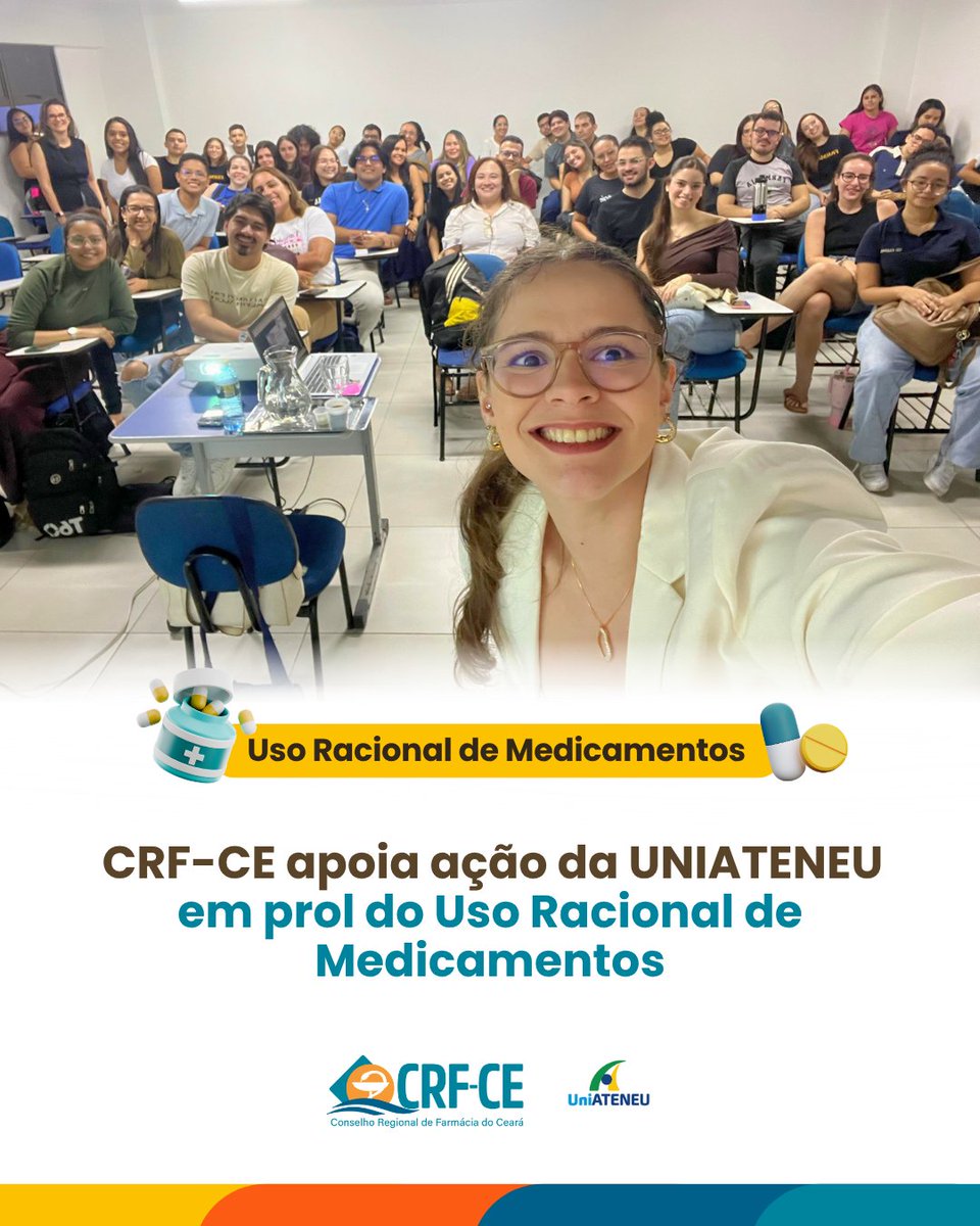 💊📚🎓💙 CRF-CE apoia ação da UniAteneu em prol do Uso Racional de Medicamentos 

Saiba mais em: crfce.org.br