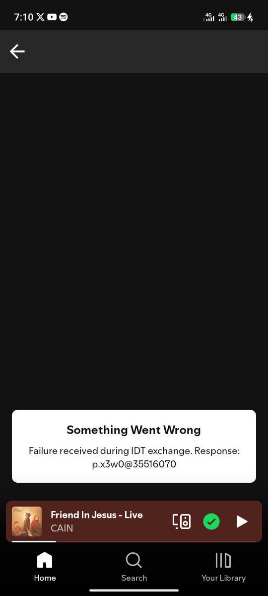 Mapalo2099's tweet photo. @SpotifyCares,  the app isn't functioning as expected, and I'm having trouble accessing the 20 years playlist, even though my internet connection is stable. https://t.co/ore3nopv4k