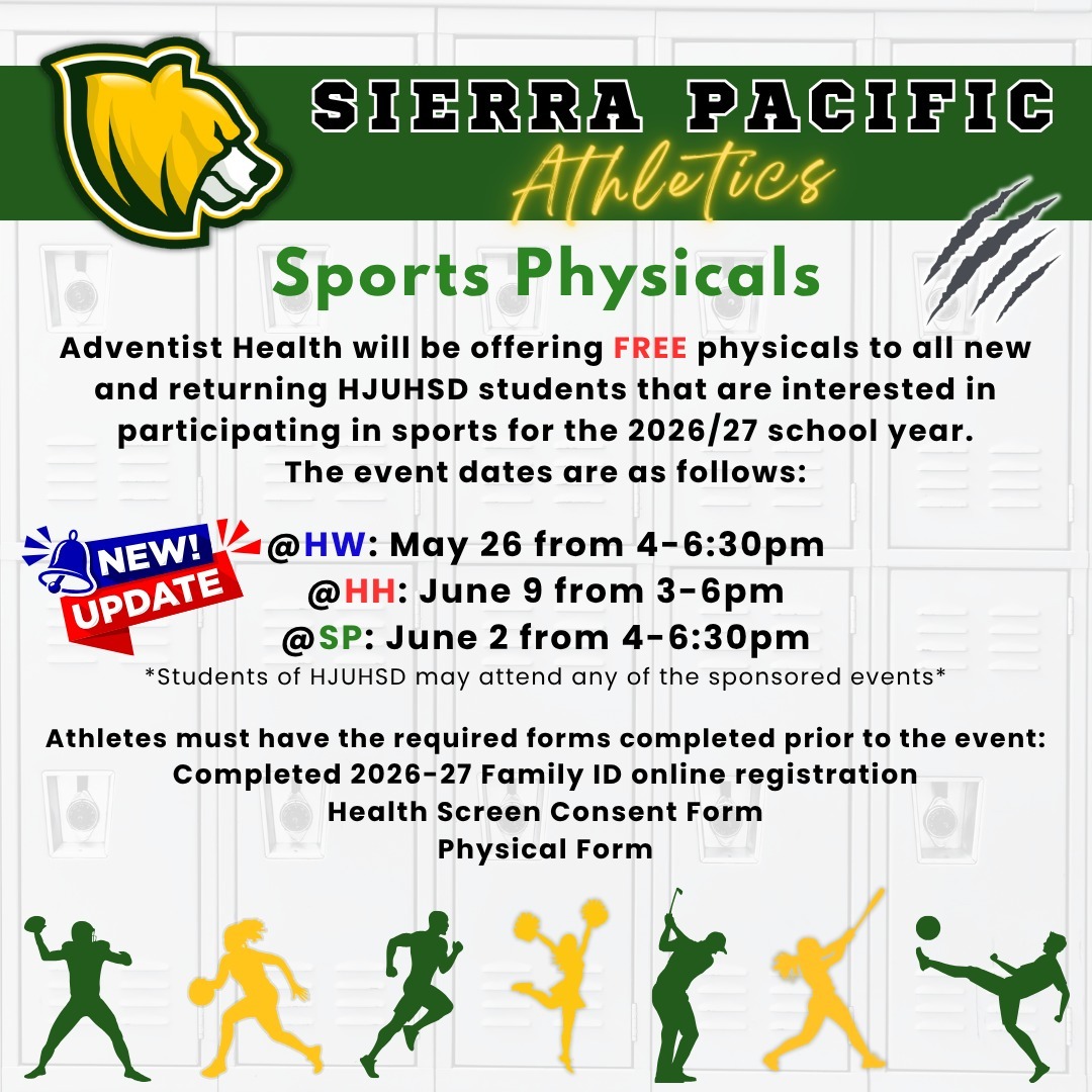 sierrapacifichs's tweet photo. Sports Physicals! June 2 @ SP Gym! https://t.co/lWjOUgGWle
