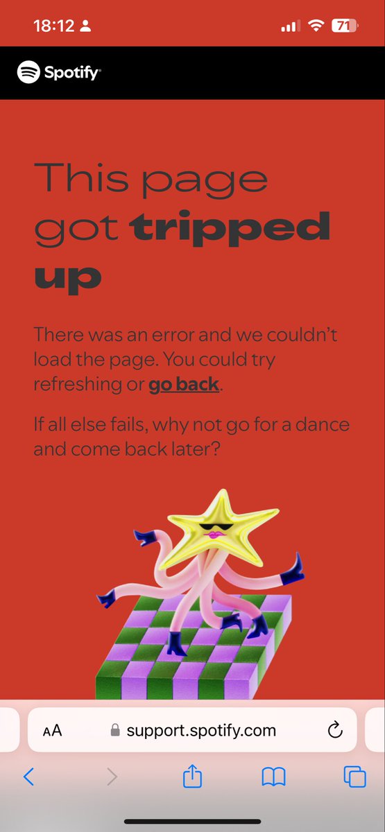 bubbleit's tweet photo. @SpotifyCares how can I contact someone about Spotify not working? This is what the customer service link brings you to. https://t.co/8RQXFMuaCY