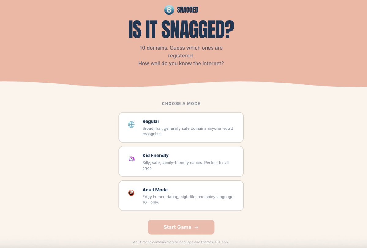 Snagged.com tweet media