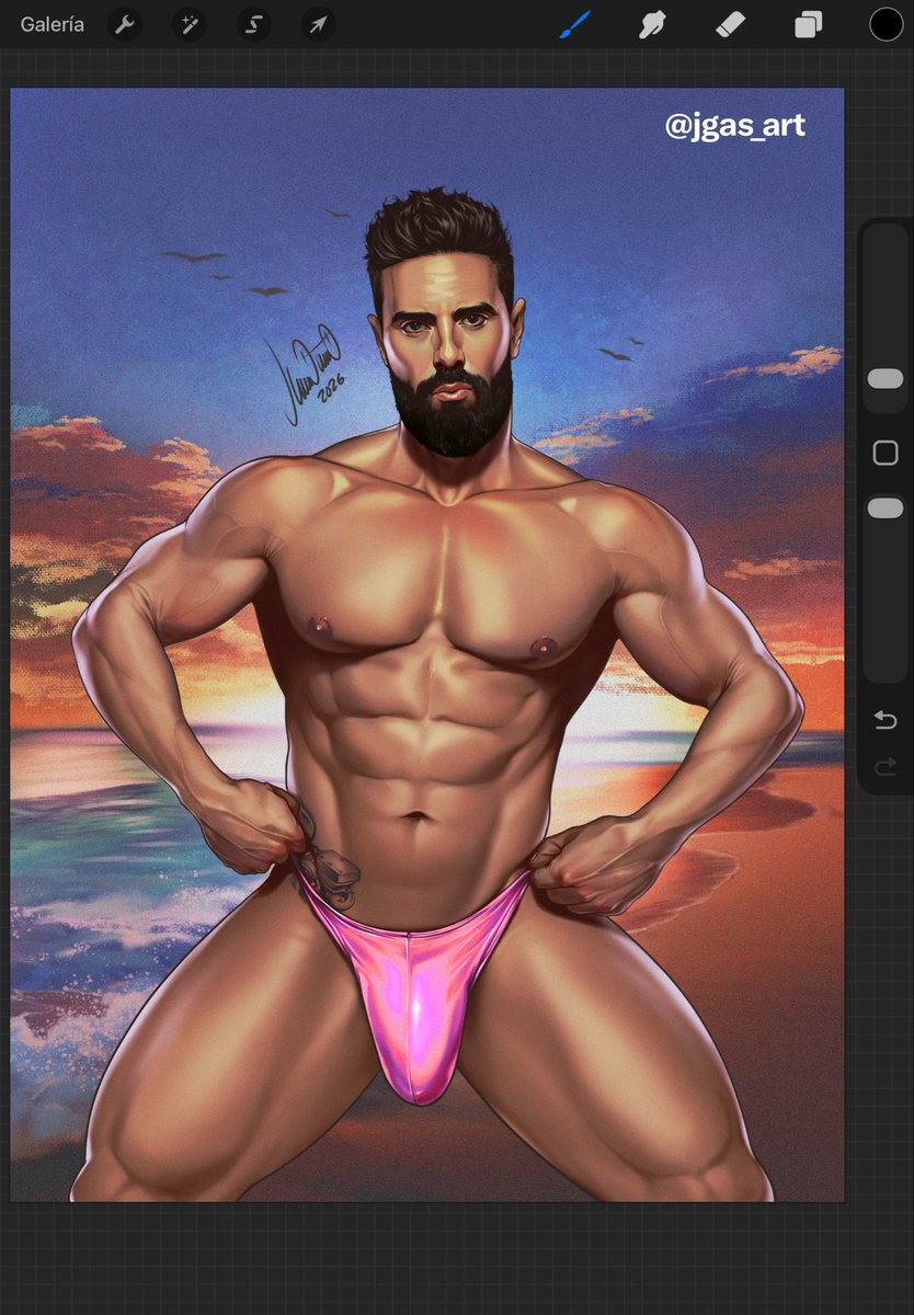 JGASart's tweet photo. Época de bañadores y playa. 

#gaybear #musclebear #beefcakeart #maleform #sensualart #queercreatives #homoeroticart #beardedhunk #malebeauty https://t.co/i1bpdBTy6r